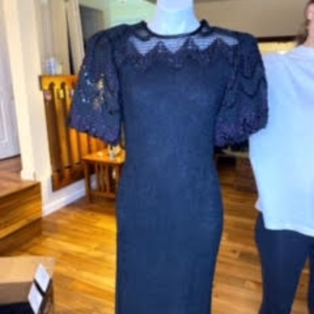 Leslie Fay Dresses Vintage Black Cocktail Dress